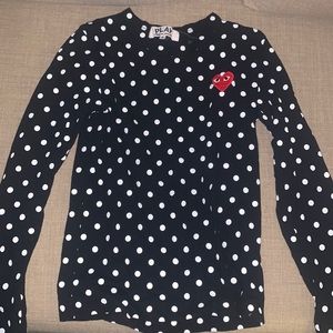 Comme Des Garcons Play Polka Dot Long Sleeve